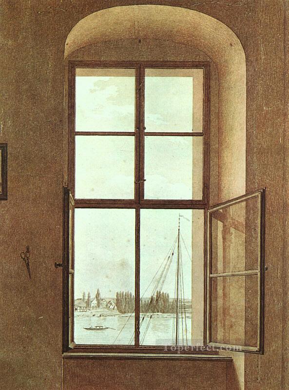 View from the Painters Studio Romantic Caspar David Friedrich Oil Paintings